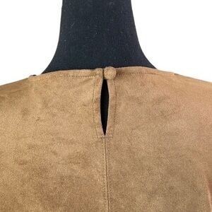 J. Jill Camel Suede-Look Top